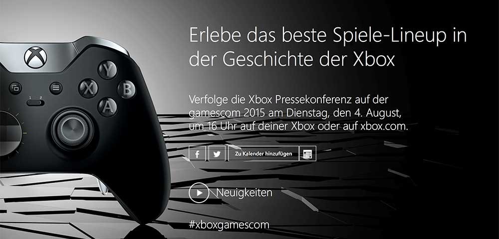 Microsoft Xbox-Gamescom-Event am 4. August 2015